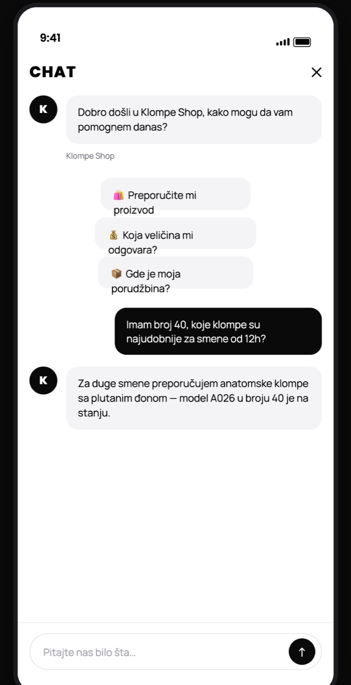 In-app chat