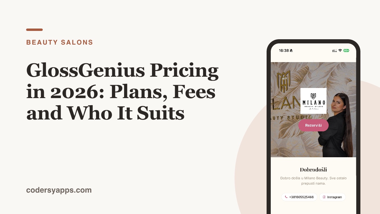 GlossGenius Pricing in 2026: Plans, Fees and Who It Suits