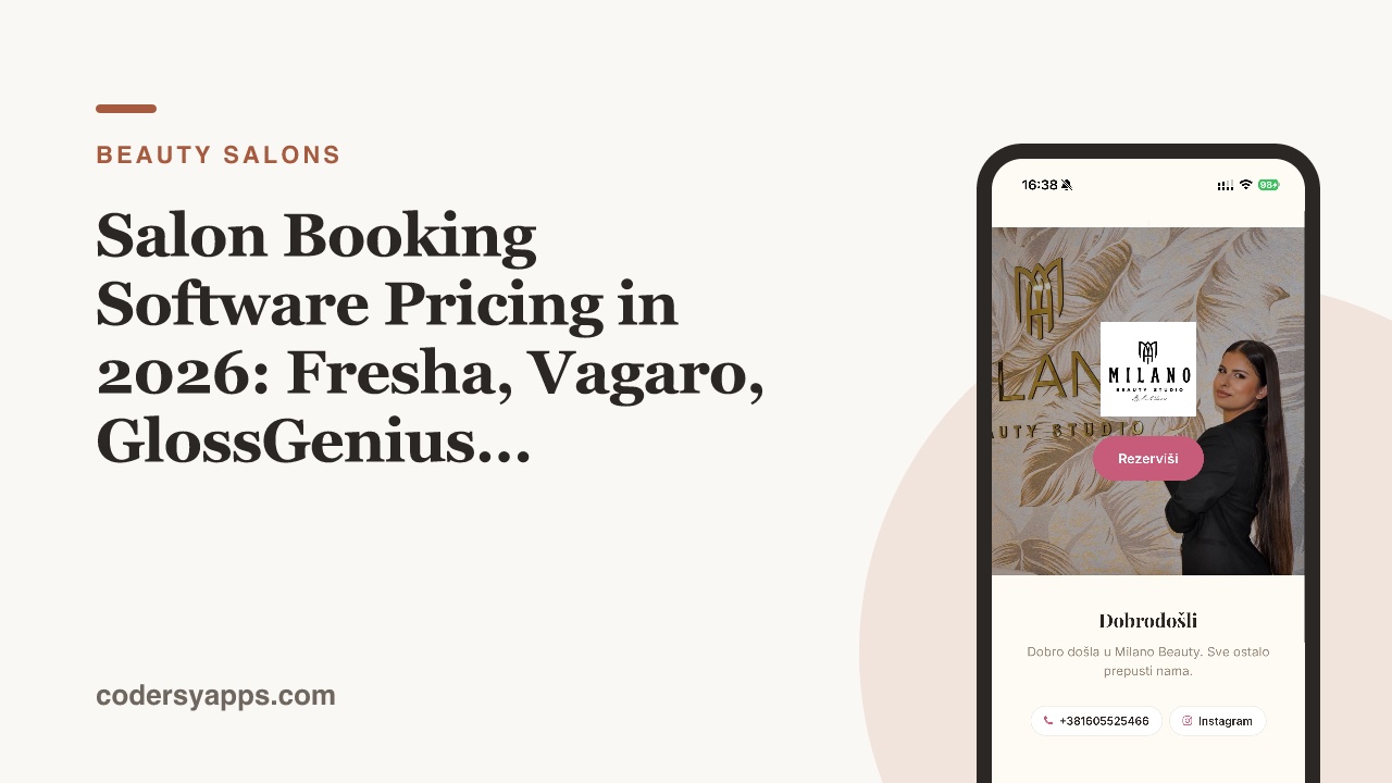 Salon Booking Software Pricing in 2026: Fresha, Vagaro, GlossGenius, Booksy and Square Compared