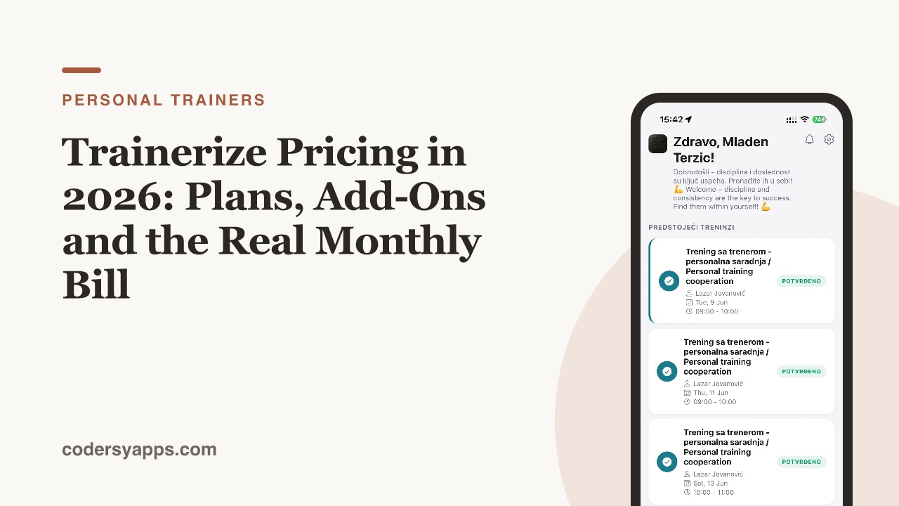 Trainerize Pricing in 2026: Plans, Add-Ons and the Real Monthly Bill